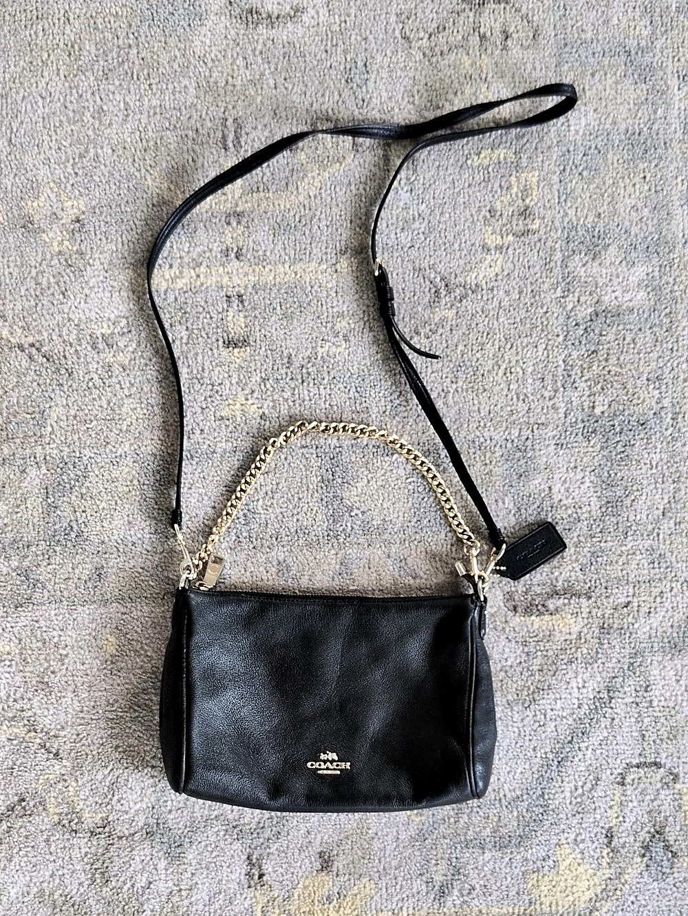 Coach Zip Top Crossbody Bag Black